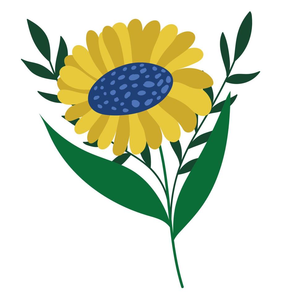 icono de hojas de girasol vector