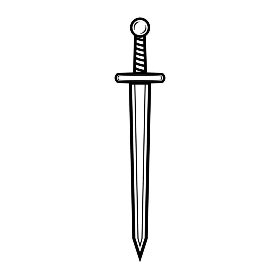estilo de línea negra de vector de espada