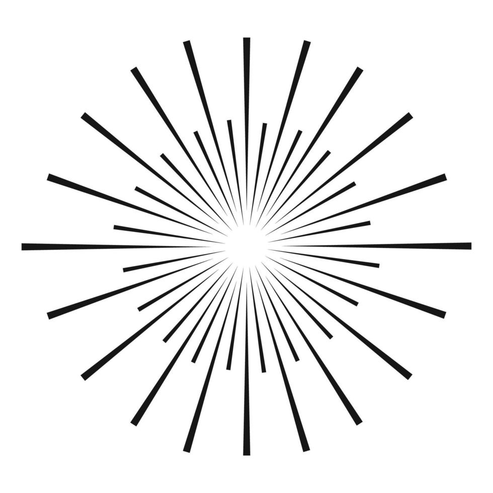 Sunburst vector black color