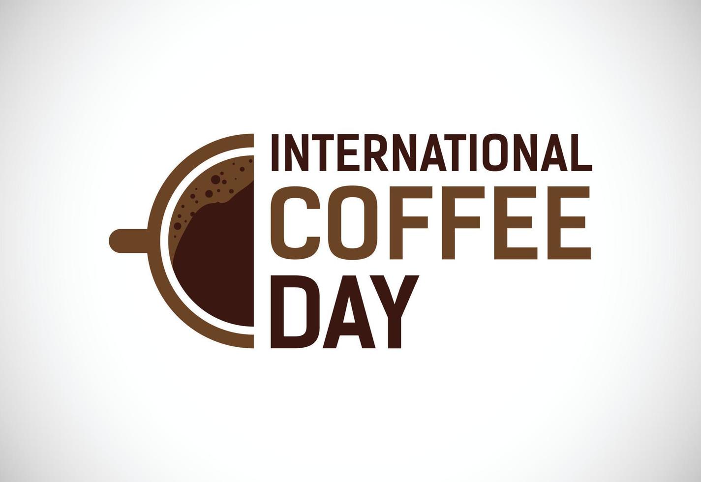ilustración vectorial del día internacional del café. adecuado para tarjetas de felicitación, carteles y pancartas vector
