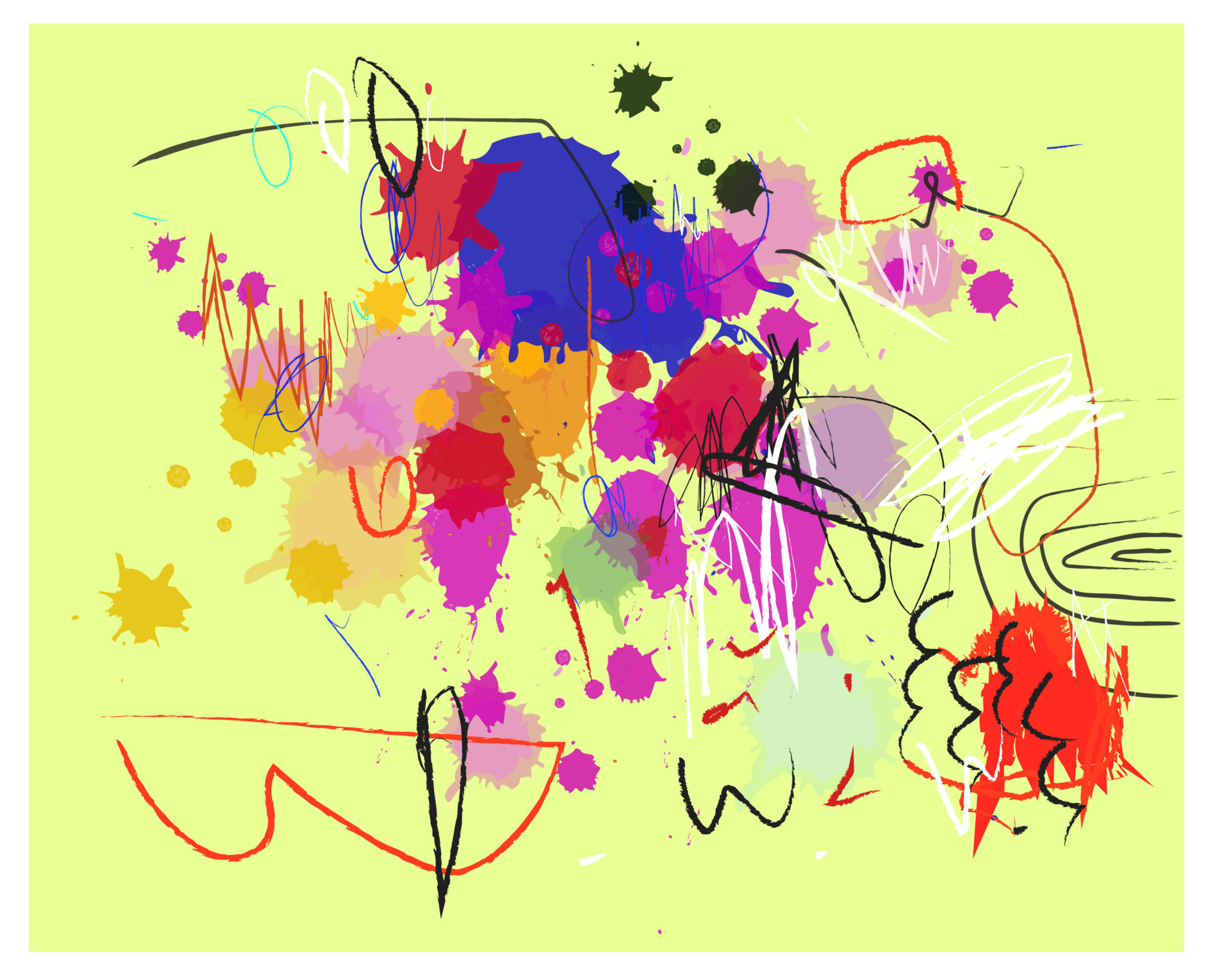 Aesthetic abstract rough hand drawn vector illustration background