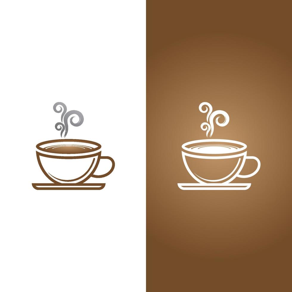 plantilla de logotipo de taza de café vector