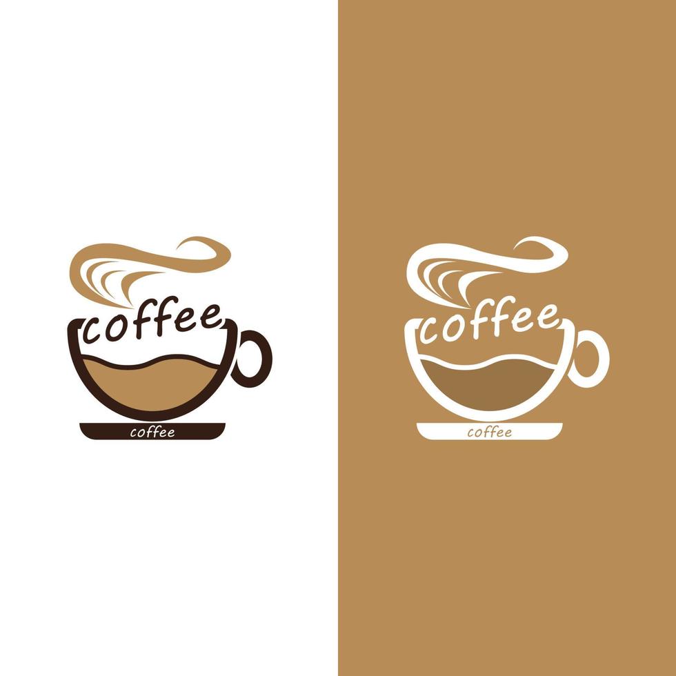 Coffee cup logo template vector