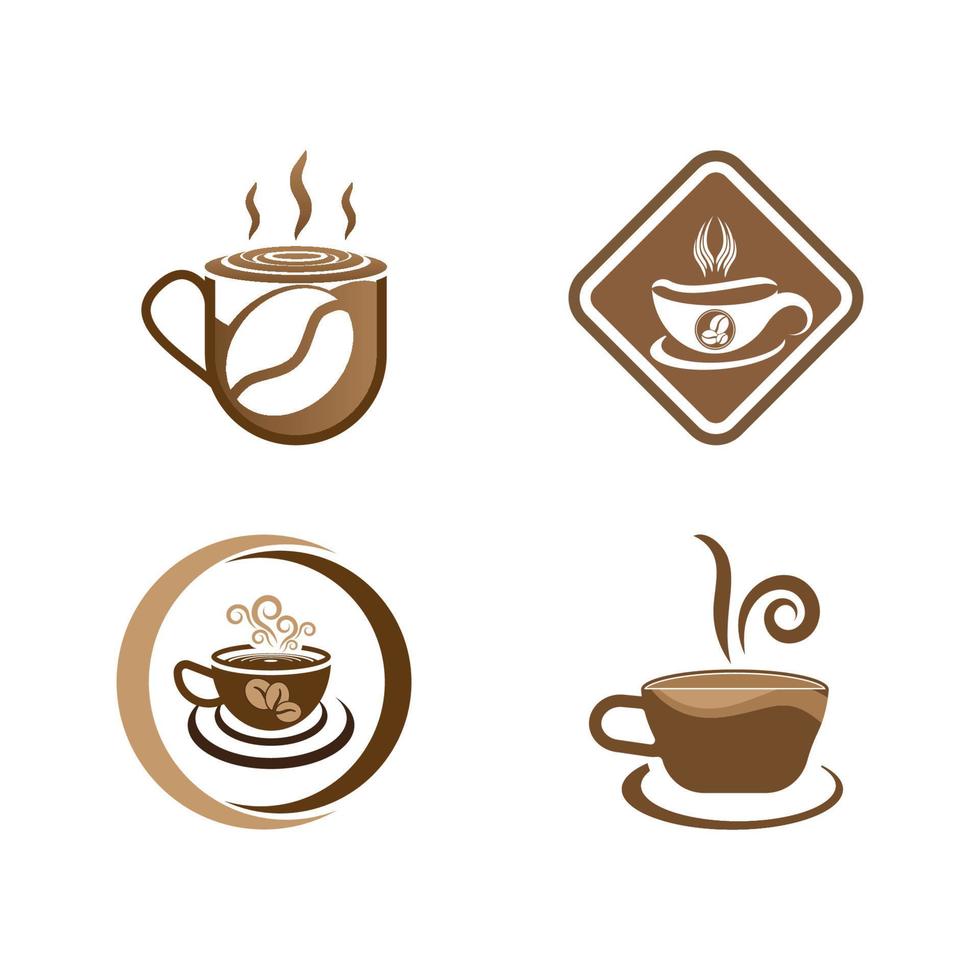 Coffee cup logo template vector