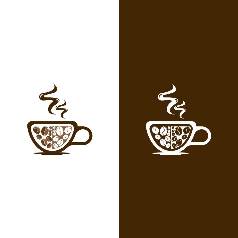 Coffee cup logo template vector