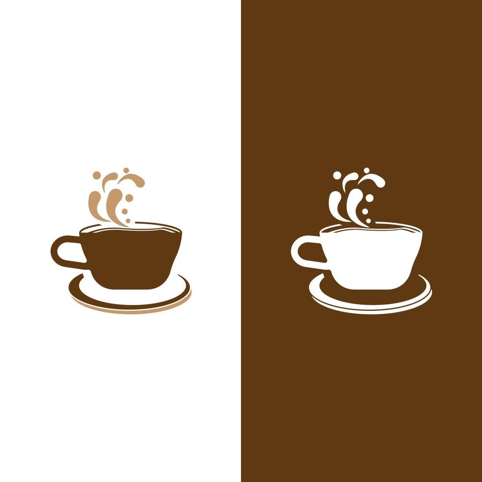 plantilla de logotipo de taza de café vector