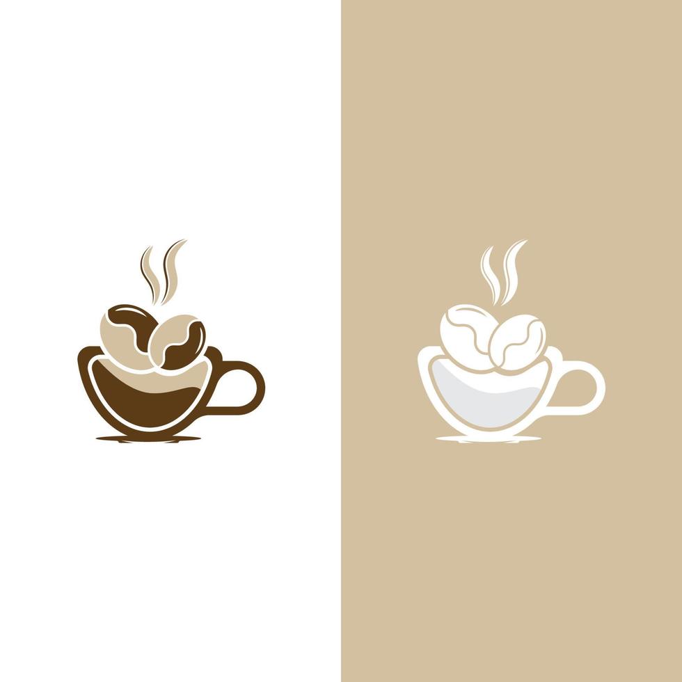 plantilla de logotipo de taza de café vector