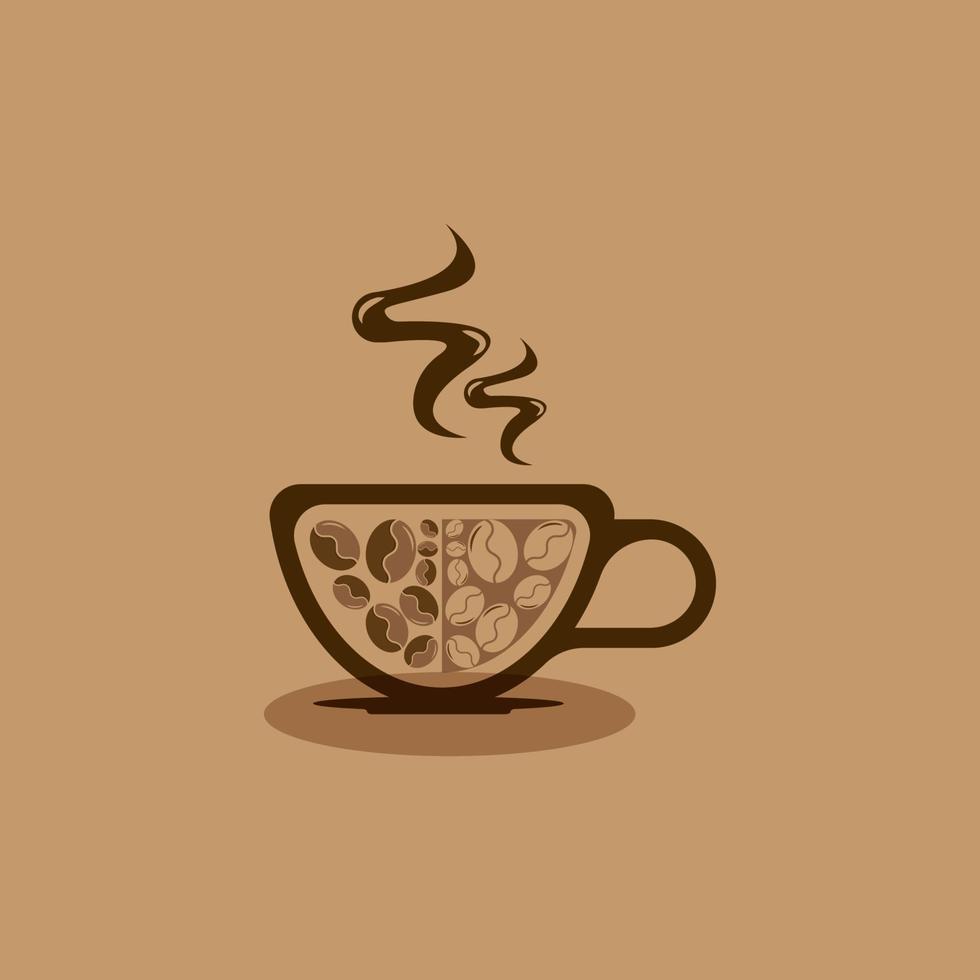 Coffee cup logo template vector