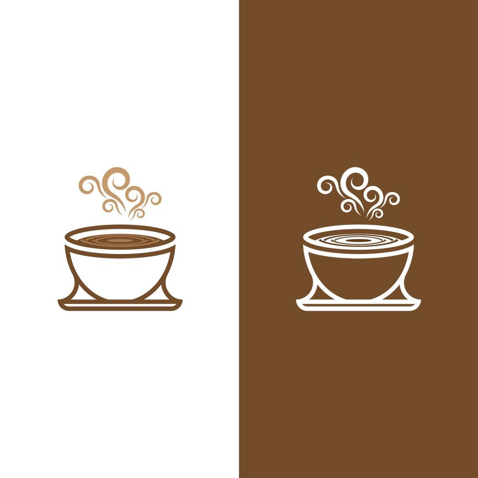 Coffee cup logo template vector