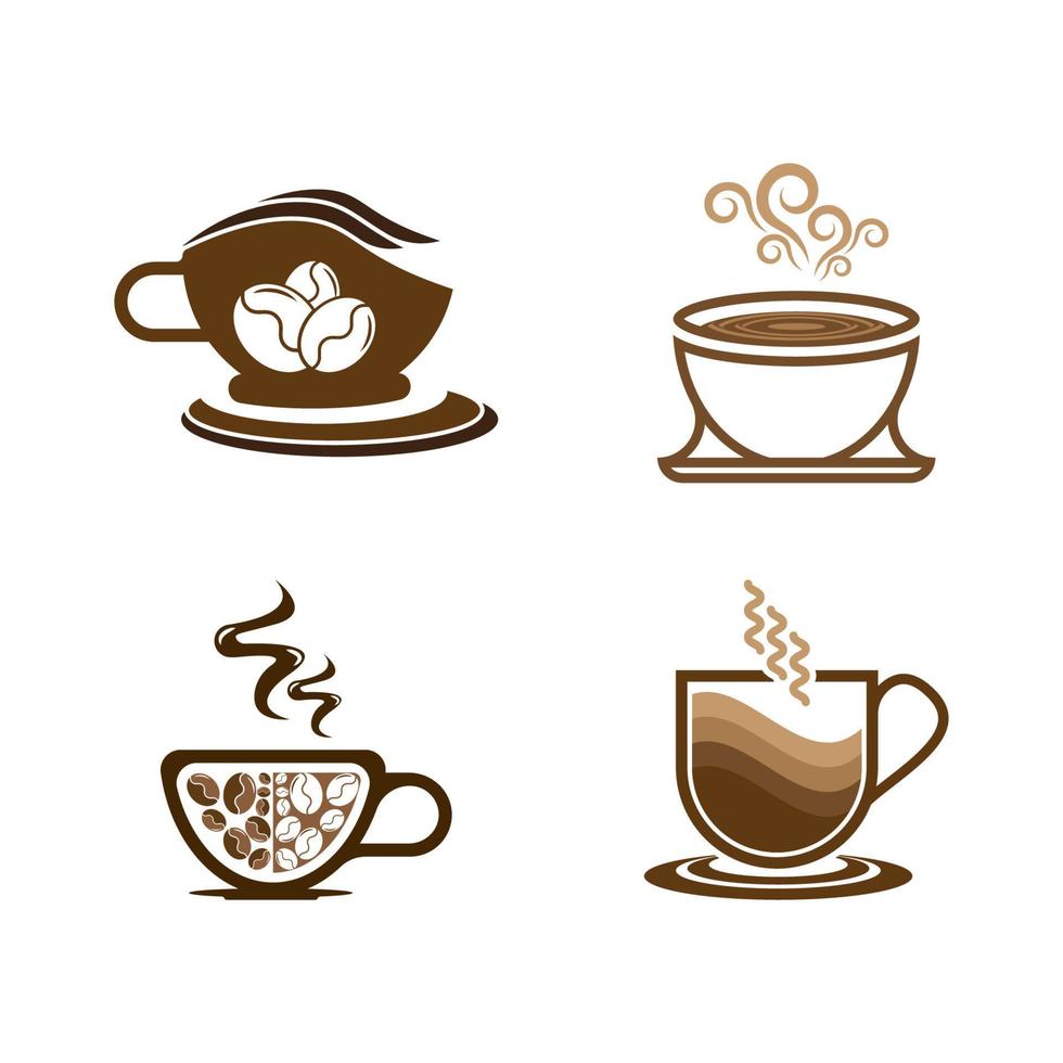 Coffee cup logo template vector