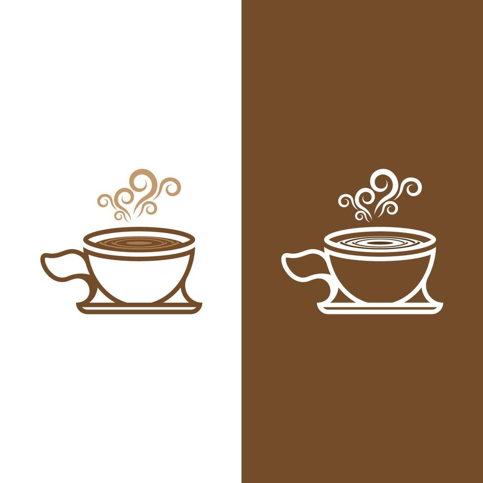 Coffee cup logo template vector