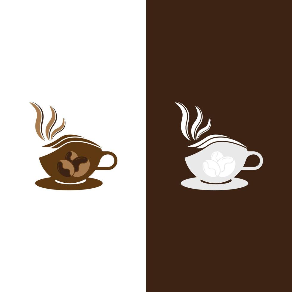 plantilla de logotipo de taza de café vector