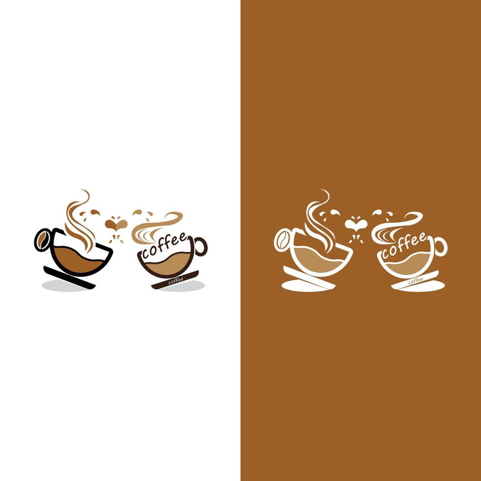 Coffee cup logo template vector