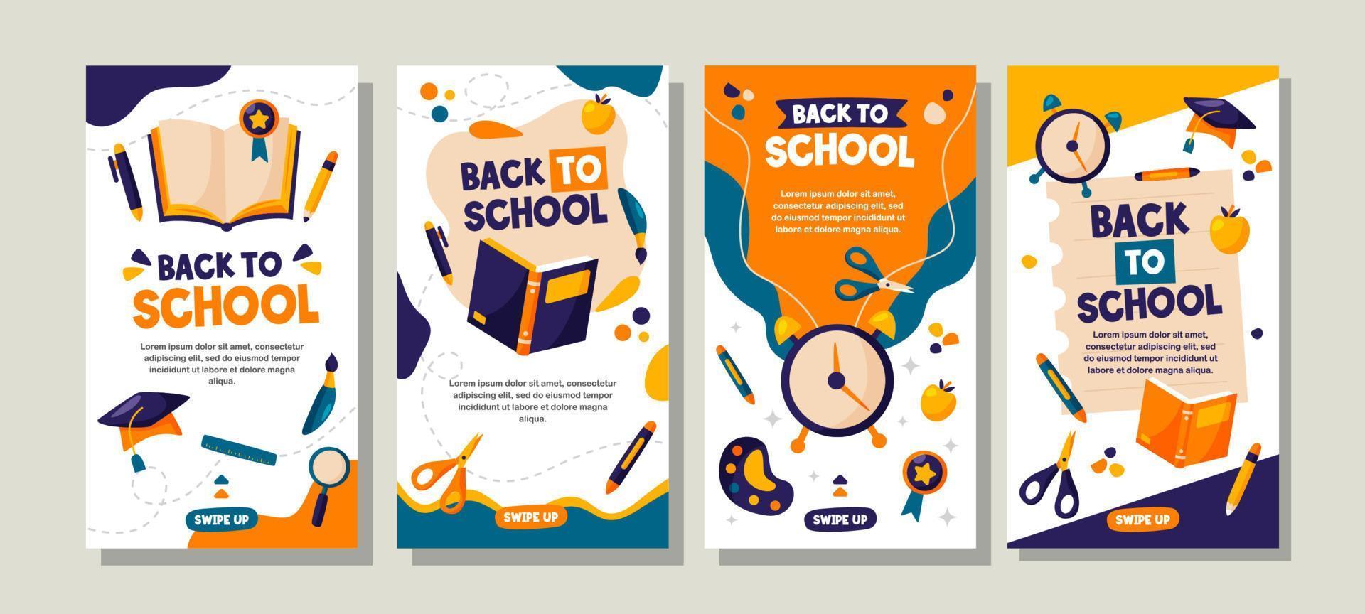 Back To School Sale Social Media vector