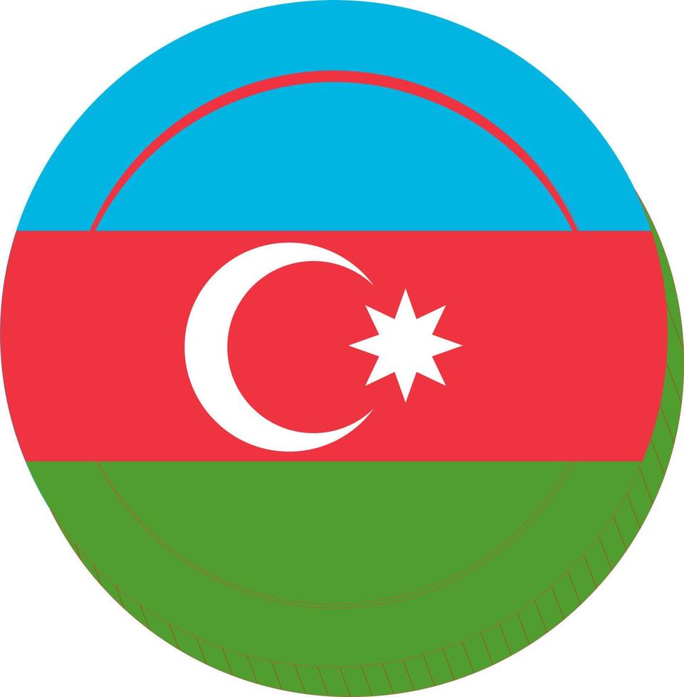 Flag of Azerbaijan vector hand drawn flag,Azerbaijan manat hand drawn flag