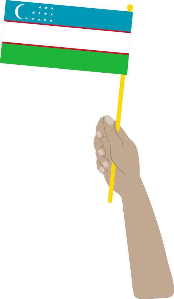 Uzbek Flag vector hand drawn flag, Uzbekistani som vector hand drawn flag