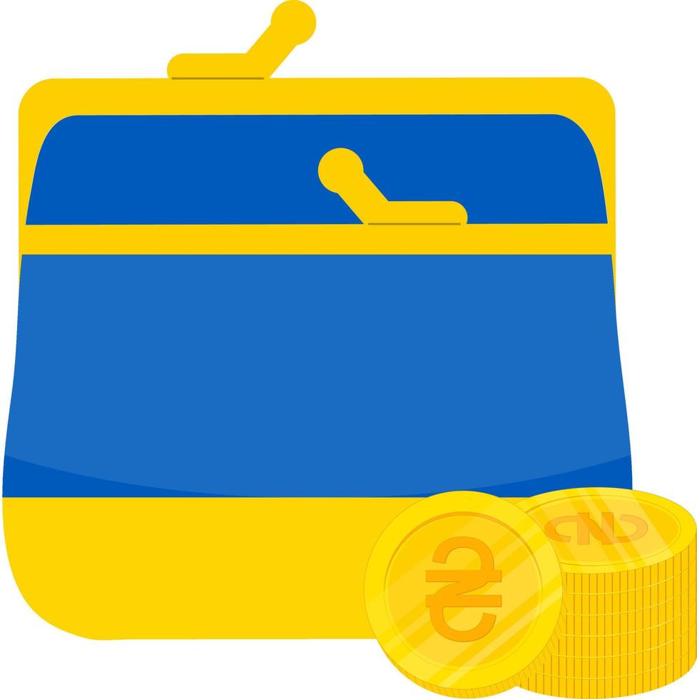 Ukrainian hryvnia vector hand drawn flag, Ukrainian flag vector hand drawn flag