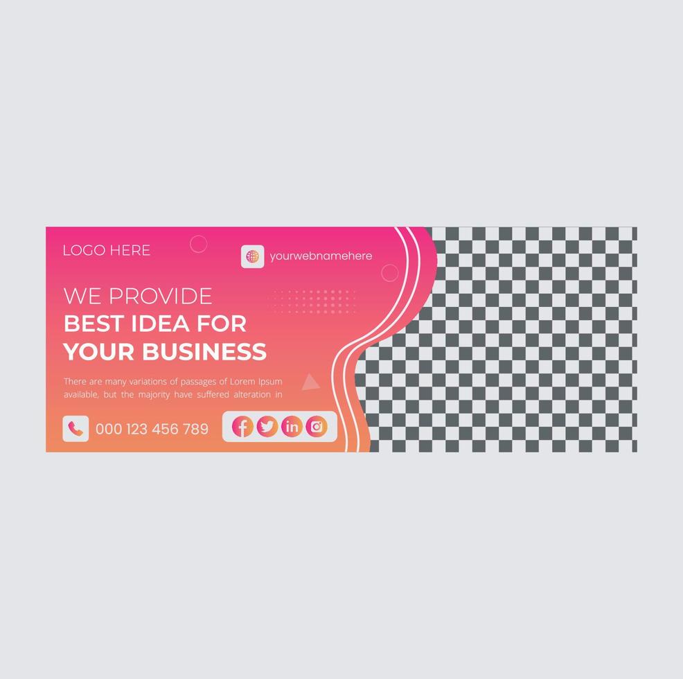 Facebook Cover Design Template vector