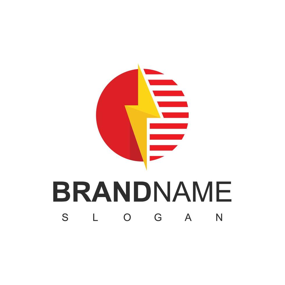 Electric Logo using Bolt Icon vector