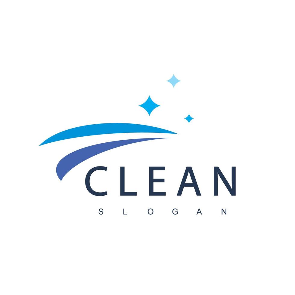 Clean Logo Design Template Suitable For Cleaning Service, House Keeping And Laundry vector