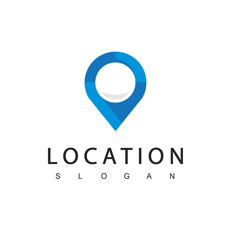 plantilla de logotipo de ubicación con símbolo gps vector