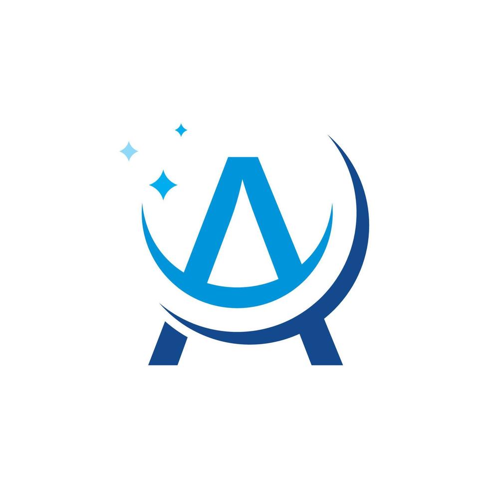 Letter A Minimalist Water Logo With Drop Water Symbol, Clean Water Icon vector