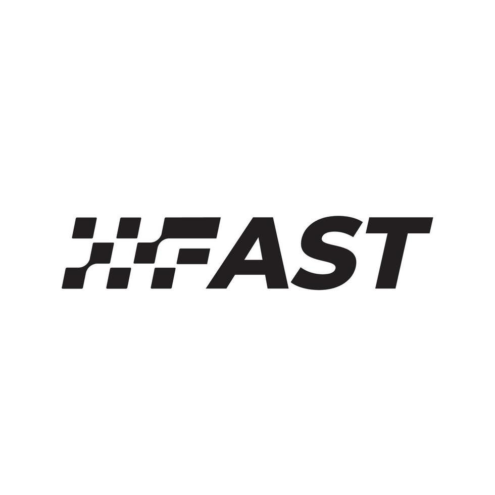 letter F Fast Logo Design Vector