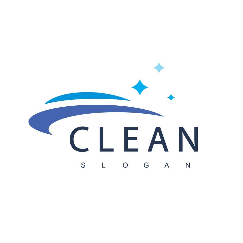 Clean Logo Design Template Suitable For Cleaning Service, House Keeping And Laundry vector