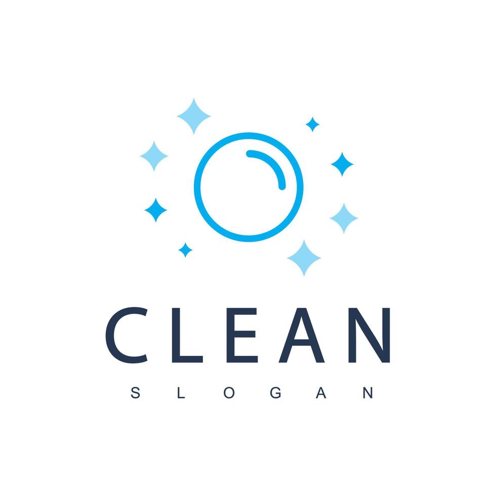 Clean Logo Design Template Suitable For Cleaning Service, House Keeping And Laundry vector