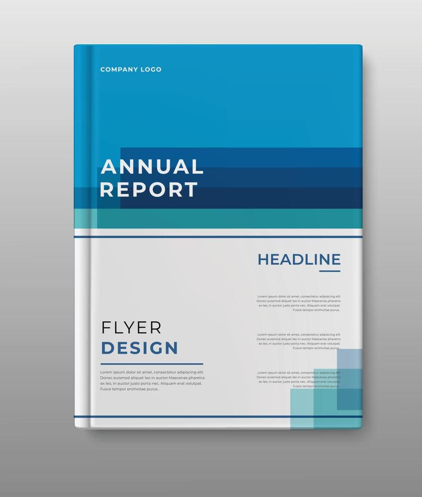 annual report geometric cover template vector