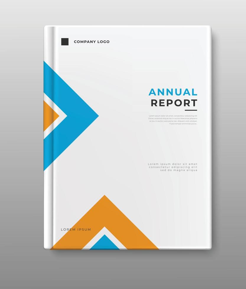 business annual report cover page template design vector