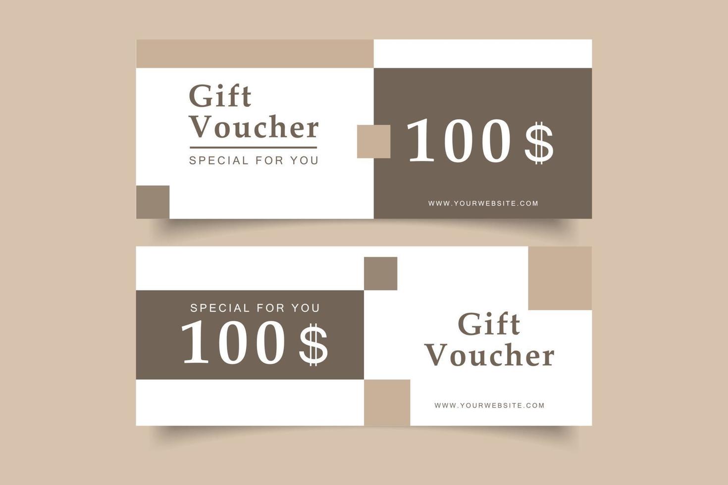 gift voucher card template vector