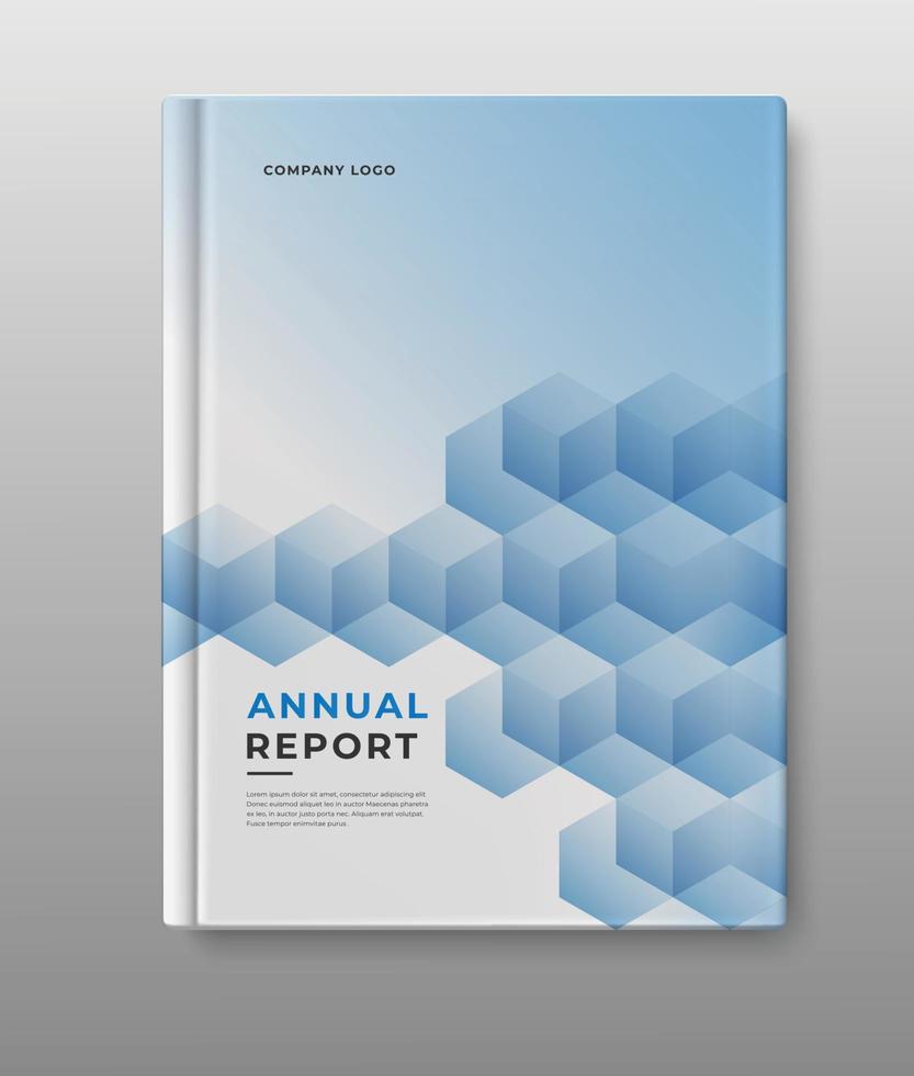 annual report geometric cover template vector