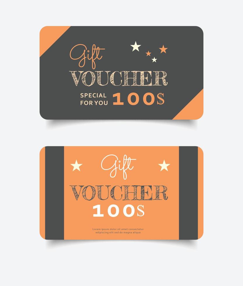 gift voucher card template vector