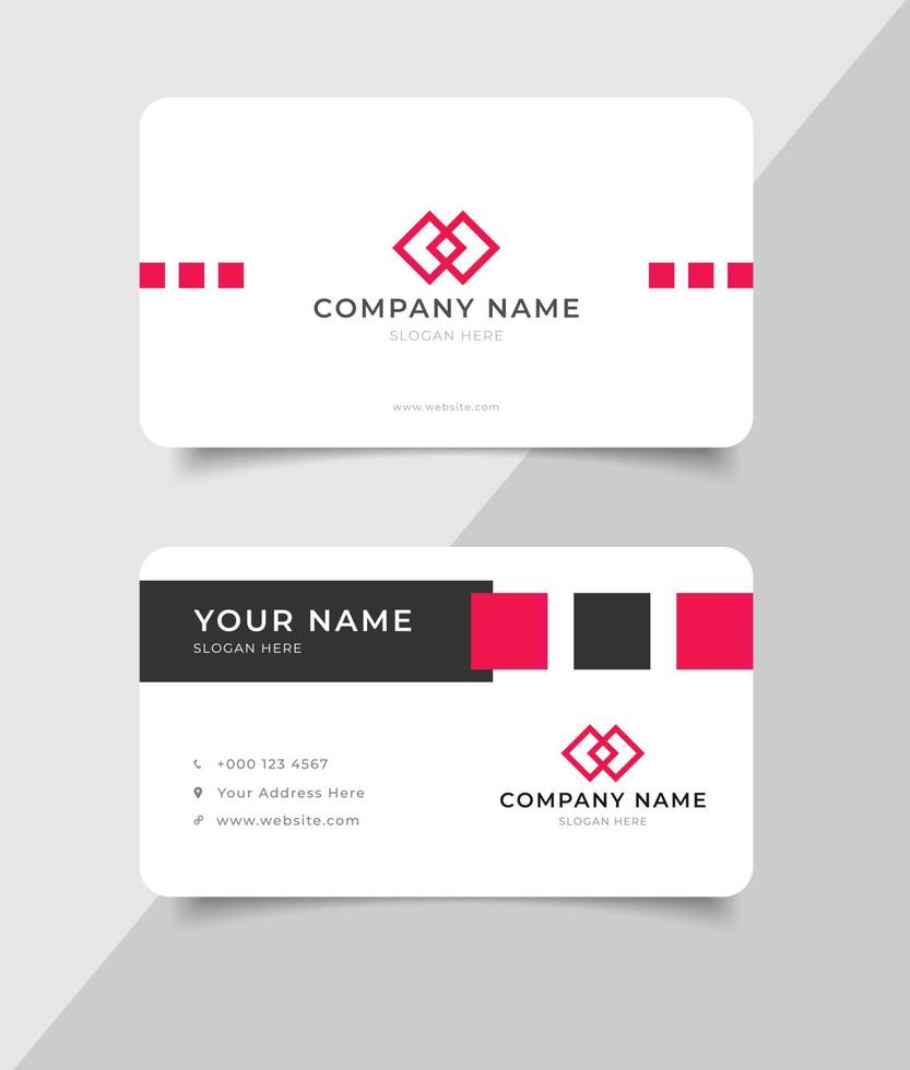 simple business name card template vector