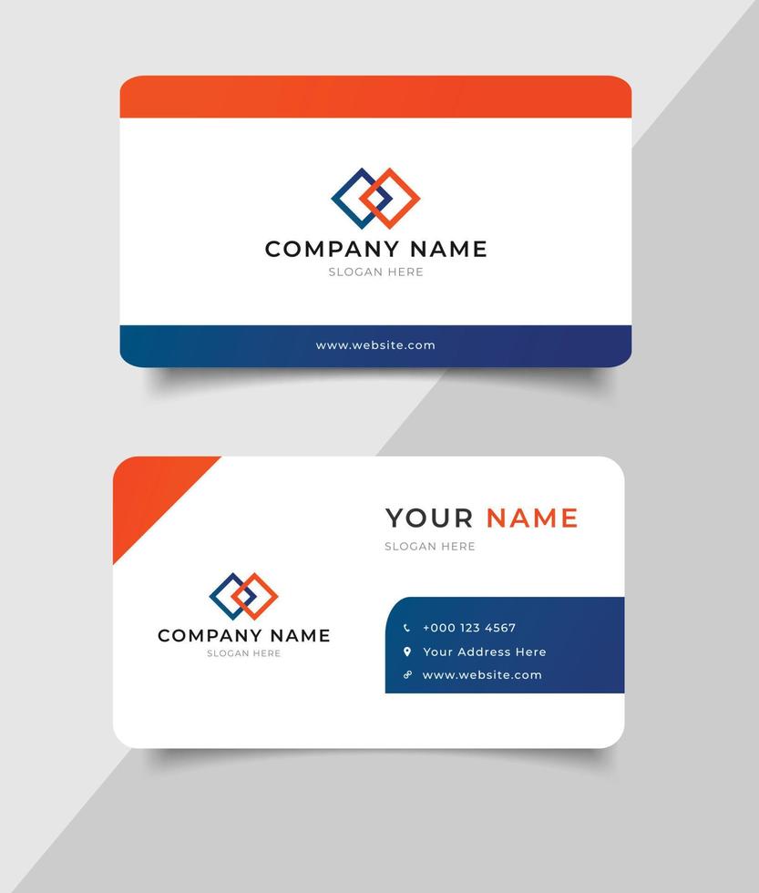 simple business name card template vector