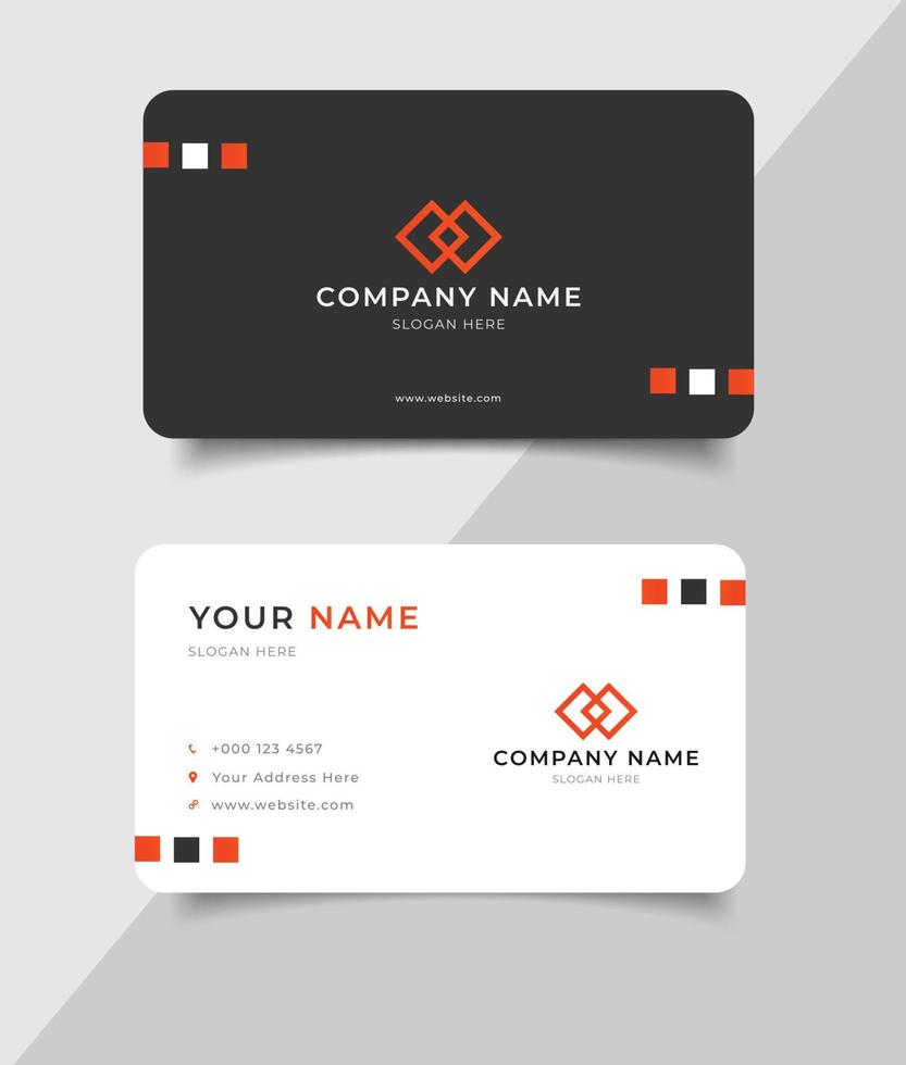 simple business name card template vector