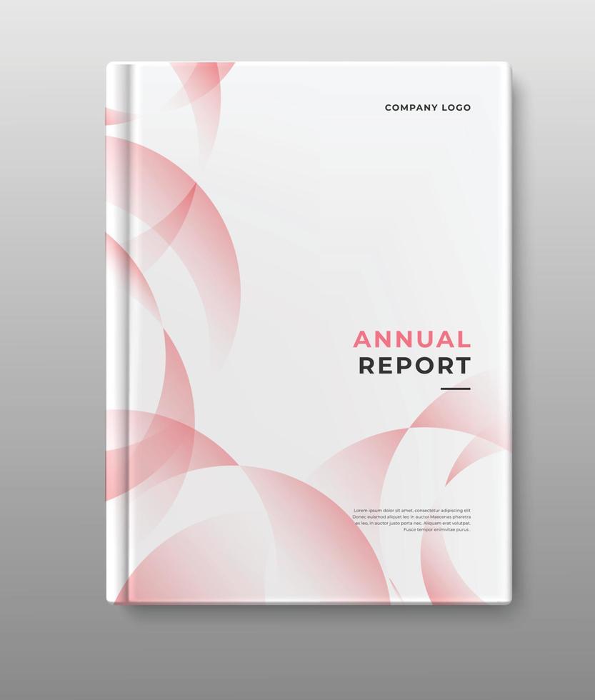 annual report geometric cover template vector