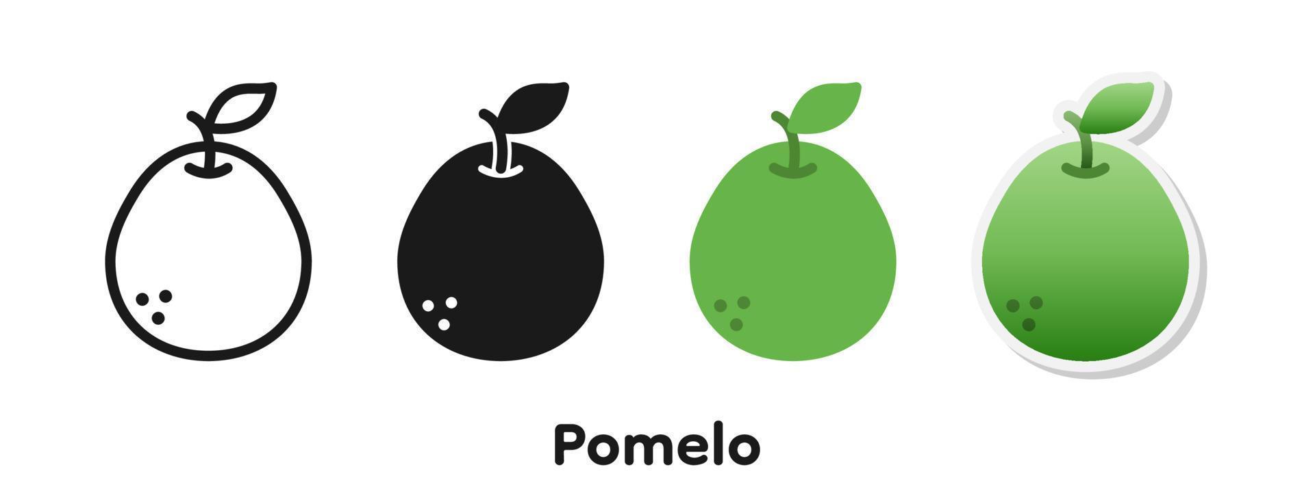 Vector icon set of Pomelo.