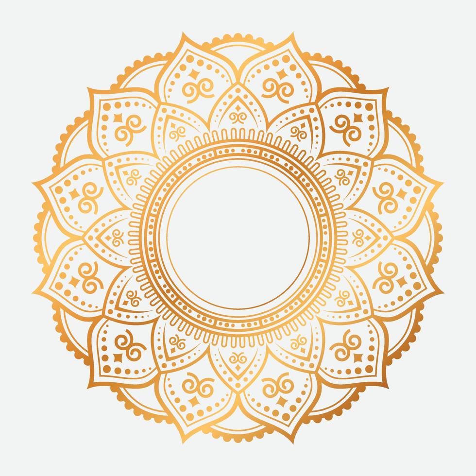 Luxury Golden Ornamental Mandala Background Vector Design. decorative mandala for tattoo, Mehndi, Islamic Pattern, Ornament, Art, henna, Indian Pattern, print, poster, cover, brochure, flyer, banner
