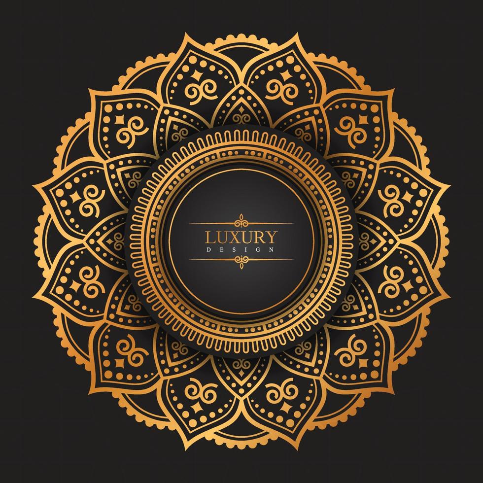 Luxury Golden Ornamental Mandala Background Vector Design. decorative mandala for tattoo, Mehndi, Islamic Pattern, Ornament, Art, henna, Indian Pattern, print, poster, cover, brochure, flyer, banner