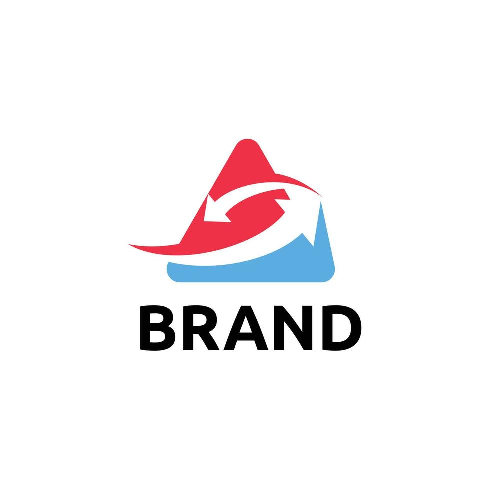 Simple Arrow triangle recycle logo vector