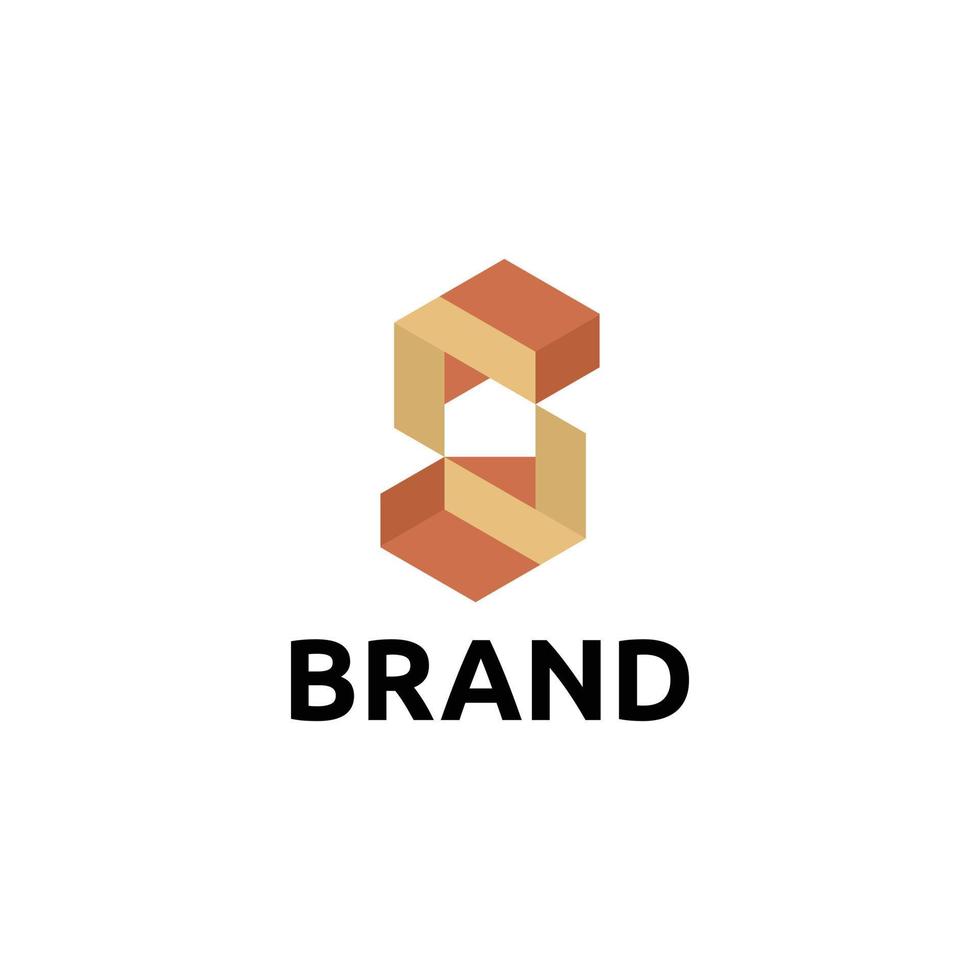 Letter S and house logo vector