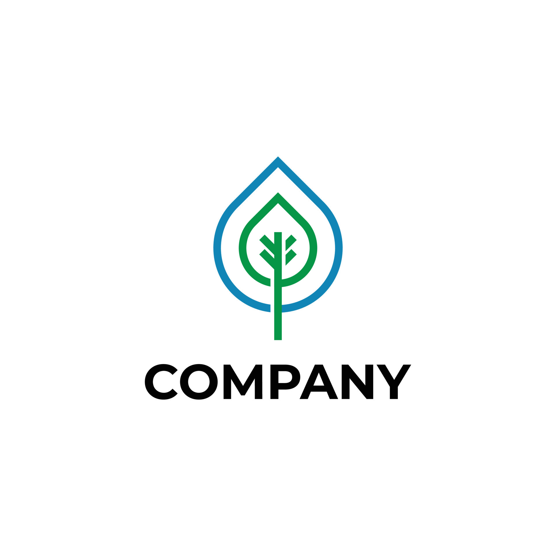 Water and Tree Combination Logo Design 10516125 Vector Art at Vecteezy
