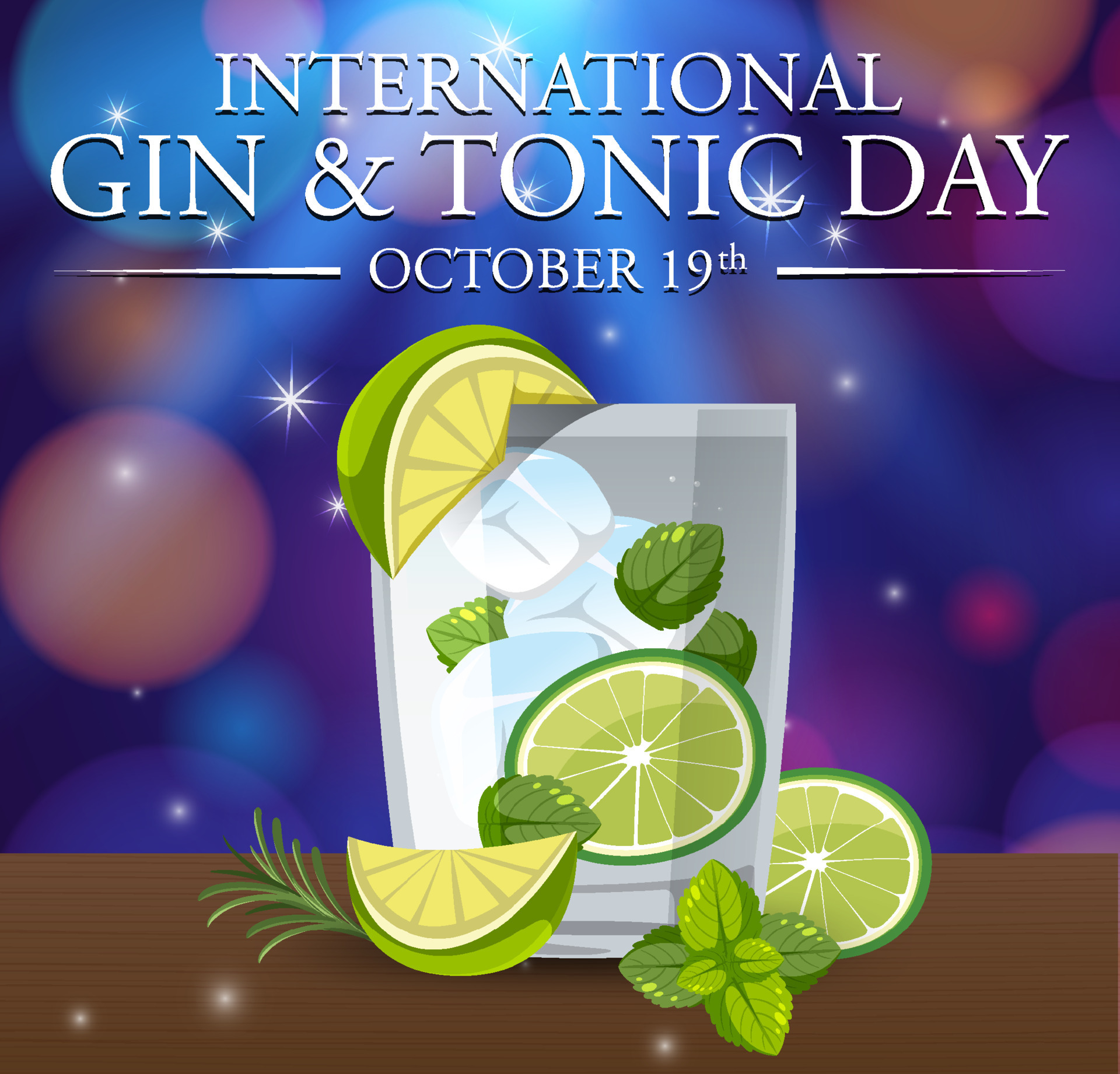 International Gin and Tonic Day Banner 10516152 Vector Art at Vecteezy