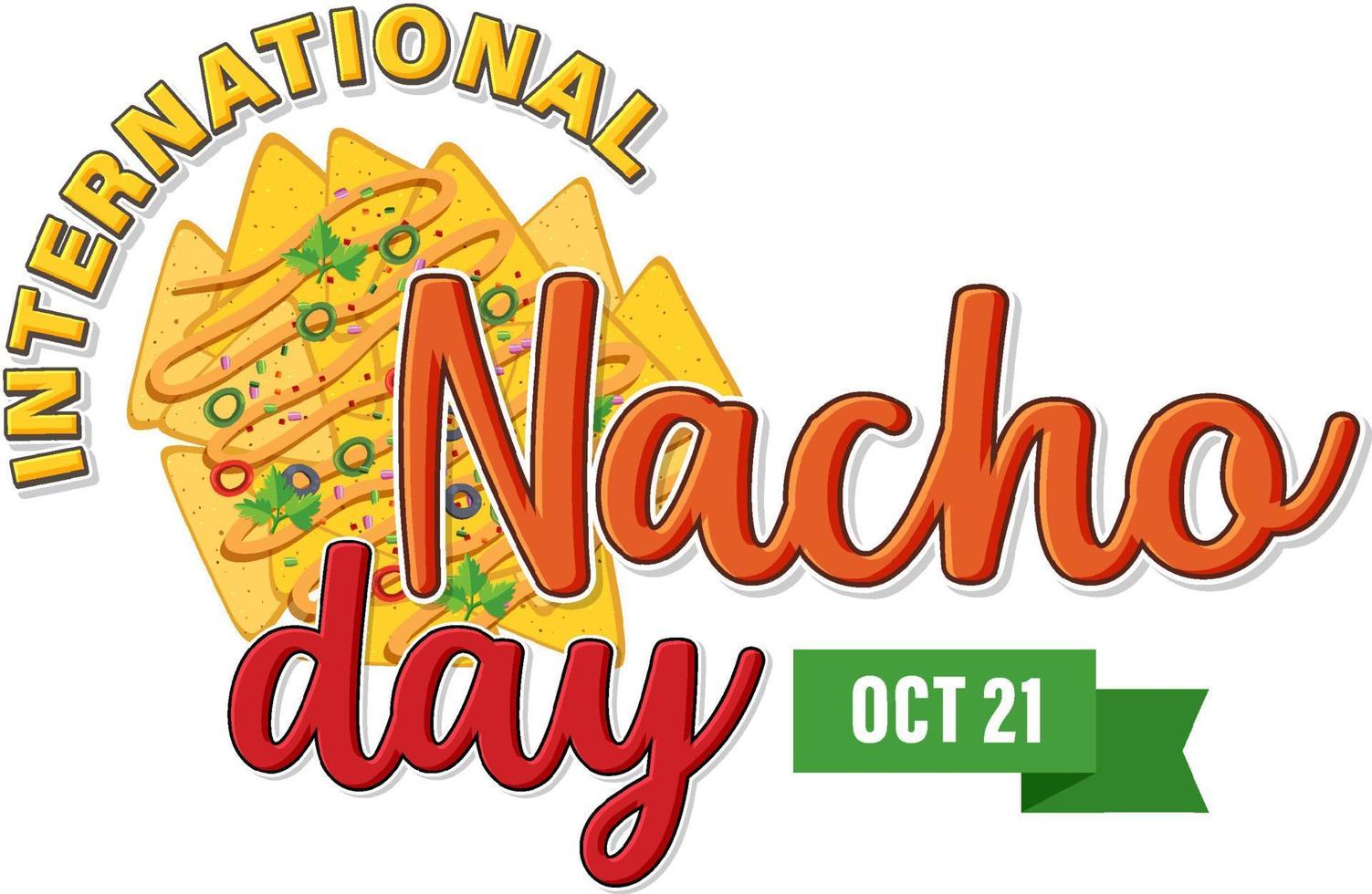 International Nacho Day Banner Design vector