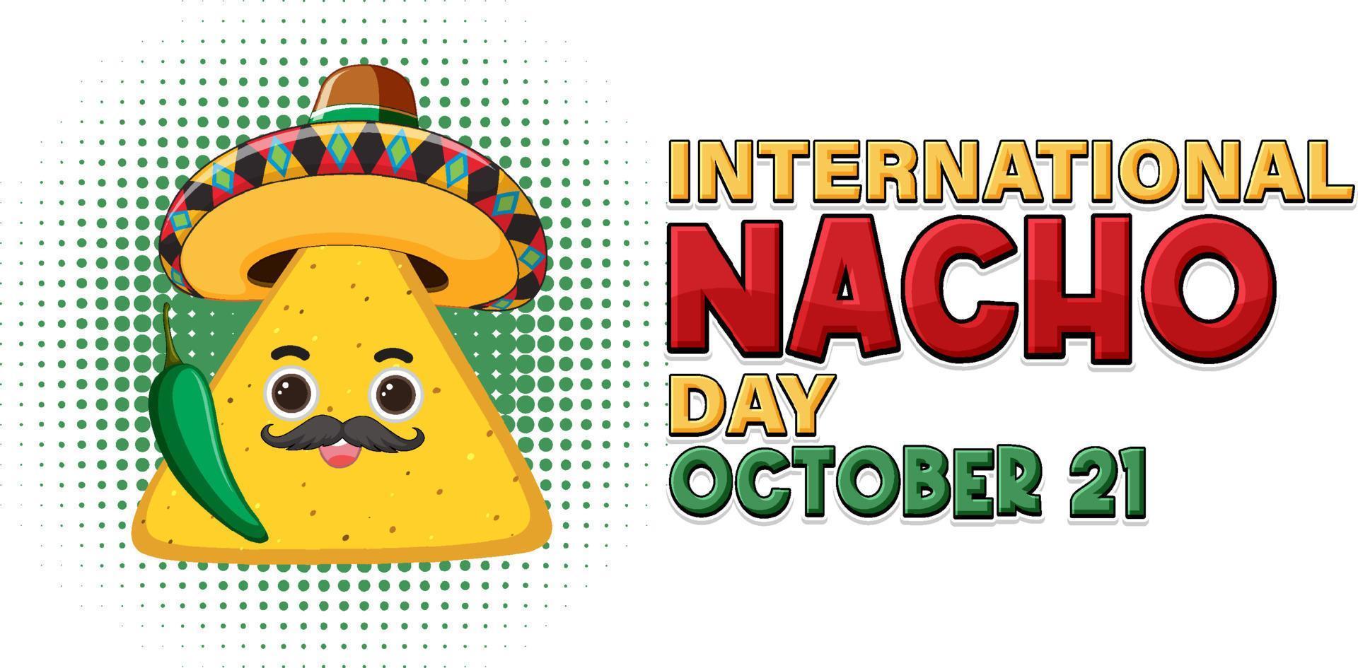 diseño de banner del día internacional de nacho vector