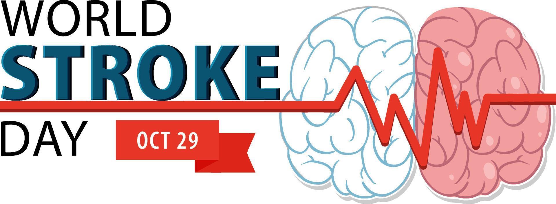 World Stroke Day Banner Design vector