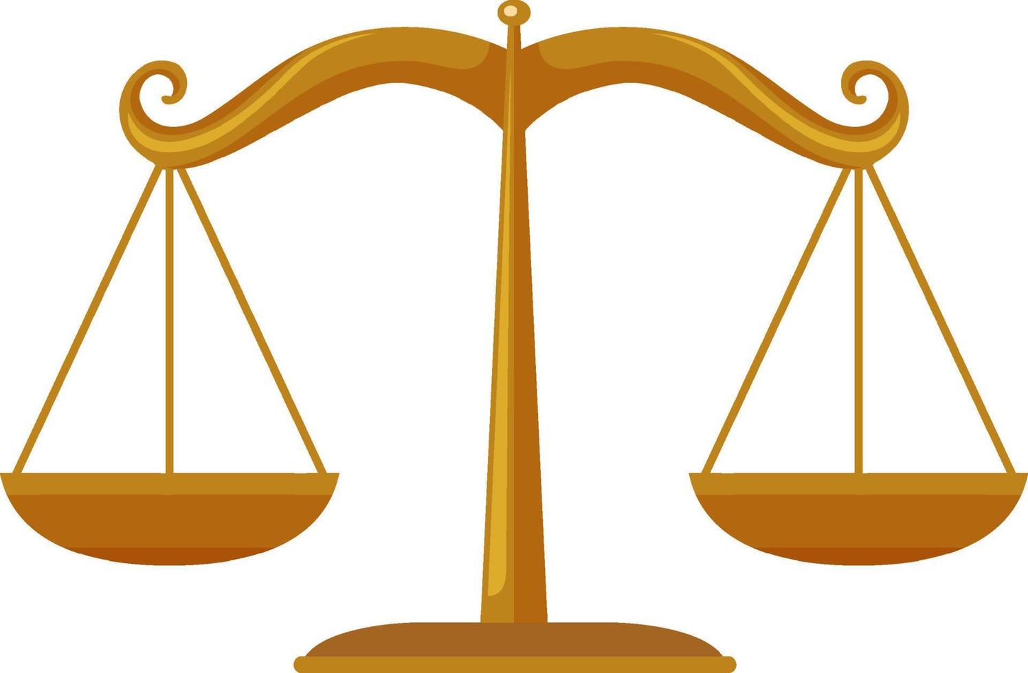 Isolated justice scales symbol on white background vector