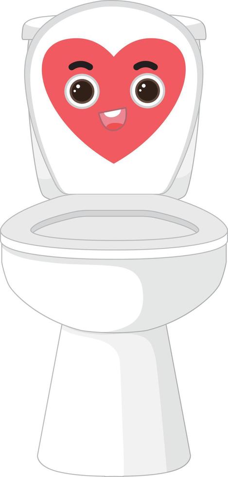 Isolated toilet bowl on white background vector